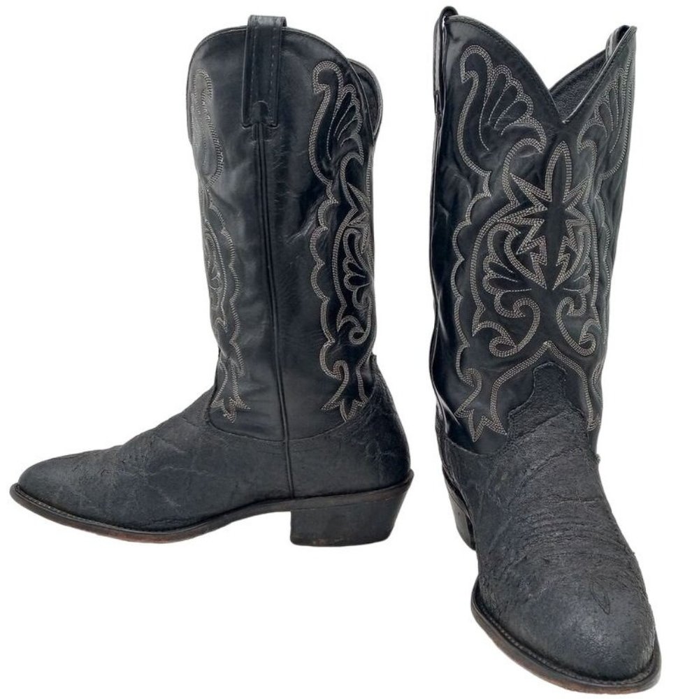 Dan Post Mens 12 D Black Elephant skin